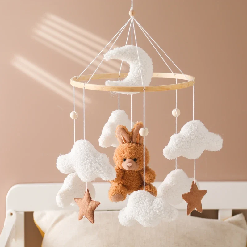 Baby Crib Mobile Wooden Nursery Newborn Sensory Toys - Image 34