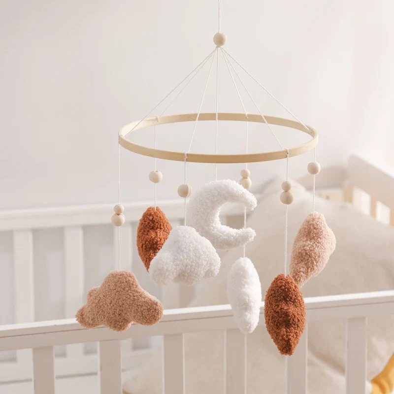 Baby Crib Mobile Wooden Nursery Newborn Sensory Toys - Image 46