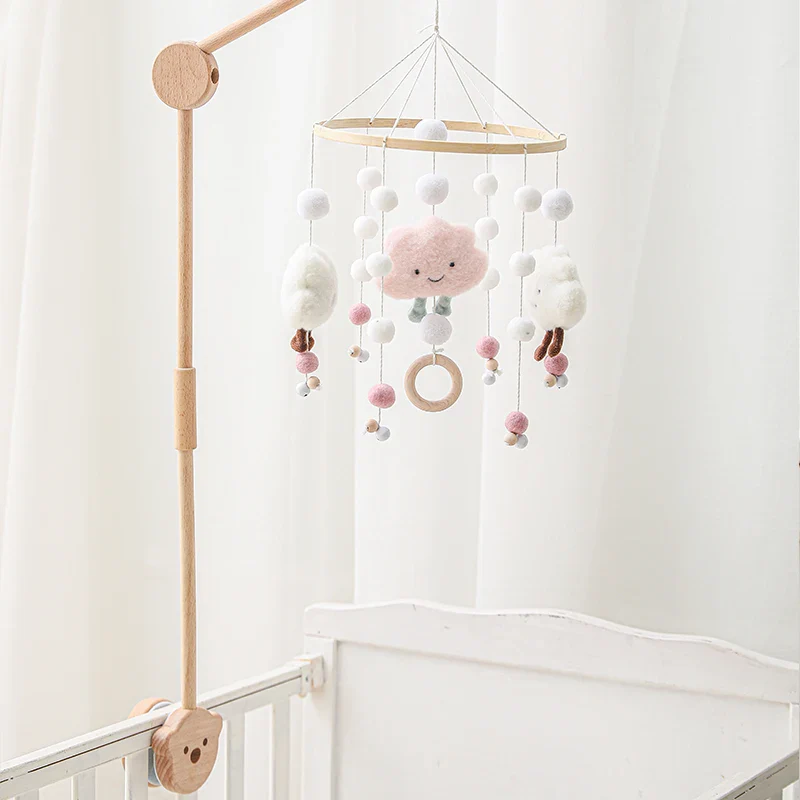 Baby Crib Mobile Wooden Nursery Newborn Sensory Toys - Image 56