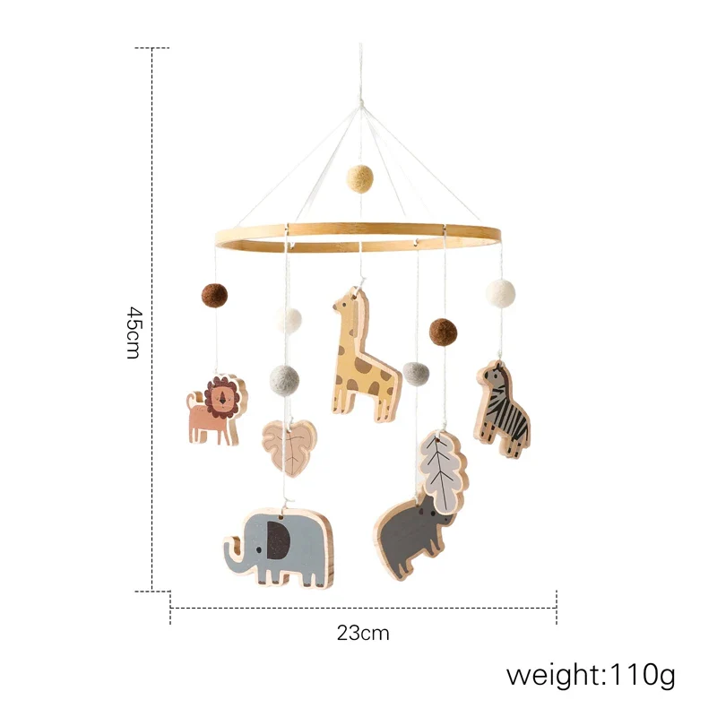 Baby Crib Mobile Wooden Nursery Newborn Sensory Toys - Image 66