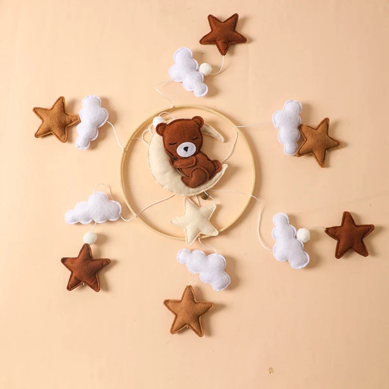 Baby Crib Mobile Wooden Nursery Newborn Sensory Toys - Image 70
