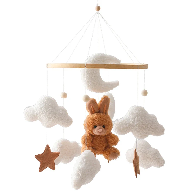 Baby Crib Mobile Wooden Nursery Newborn Sensory Toys - Image 77