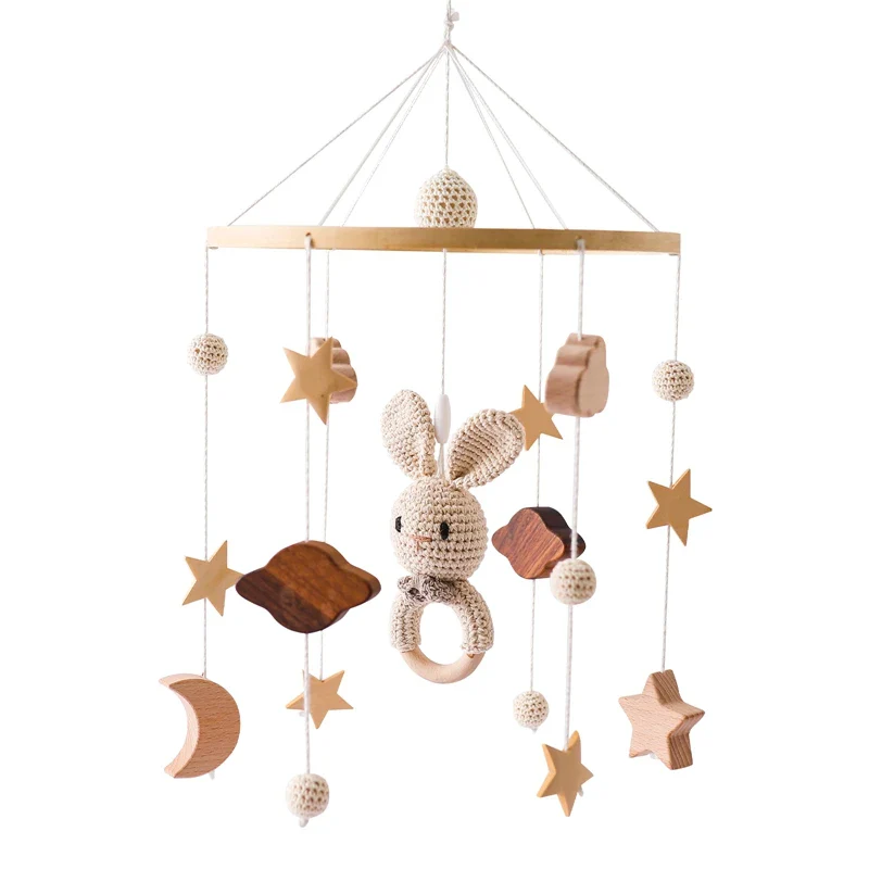 Baby Crib Mobile Wooden Nursery Newborn Sensory Toys - Image 79