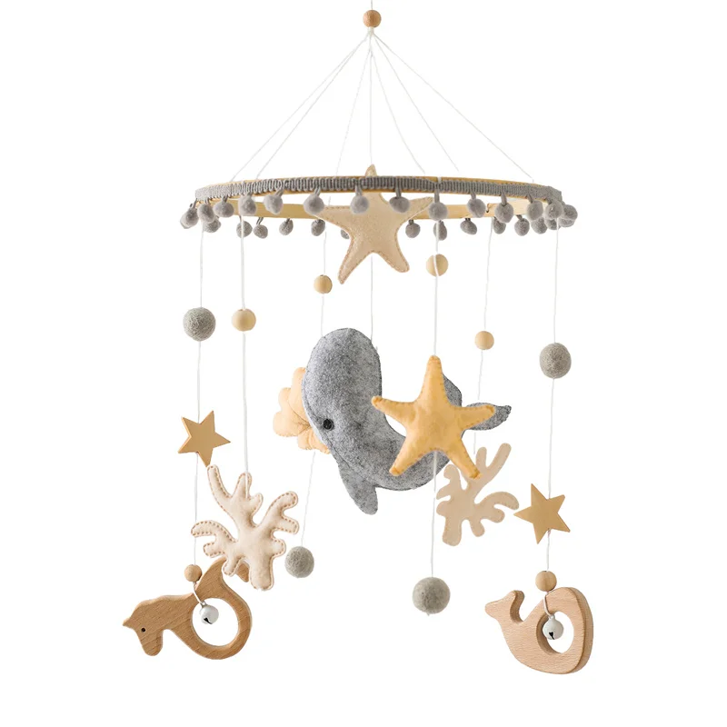 Baby Crib Mobile Wooden Nursery Newborn Sensory Toys - Image 81