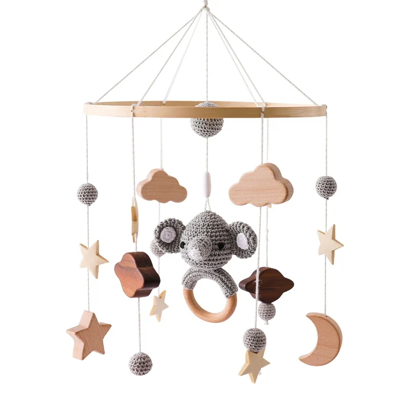 Baby Crib Mobile Wooden Nursery Newborn Sensory Toys - Image 83