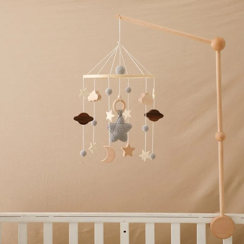 Dreamy Bear Crib Mobile with Soft Bells – Handmade Cloud & Star Nursery Decor - Image 102