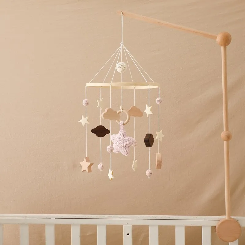 Dreamy Bear Crib Mobile with Soft Bells – Handmade Cloud & Star Nursery Decor - Image 103