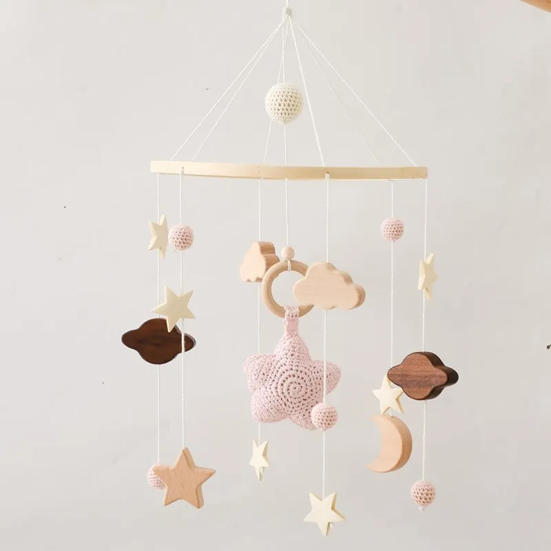 Dreamy Bear Crib Mobile with Soft Bells – Handmade Cloud & Star Nursery Decor - Image 104