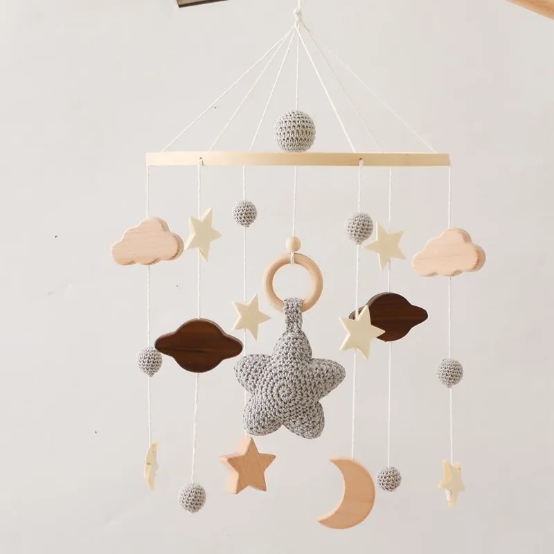 Dreamy Bear Crib Mobile with Soft Bells – Handmade Cloud & Star Nursery Decor - Image 105