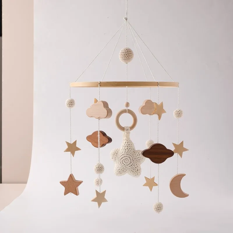 Dreamy Bear Crib Mobile with Soft Bells – Handmade Cloud & Star Nursery Decor - Image 106