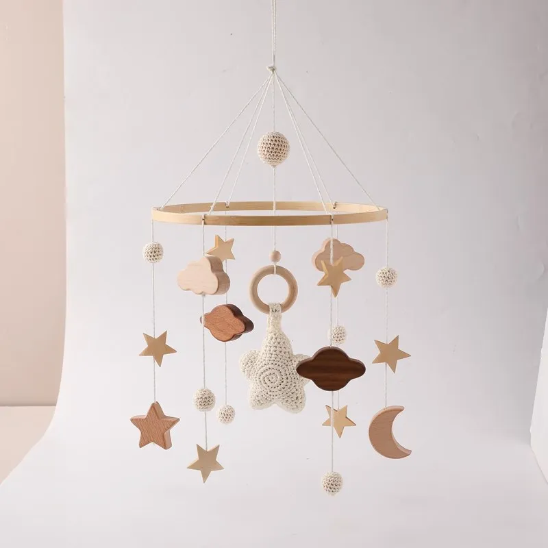 Dreamy Bear Crib Mobile with Soft Bells – Handmade Cloud & Star Nursery Decor - Image 107