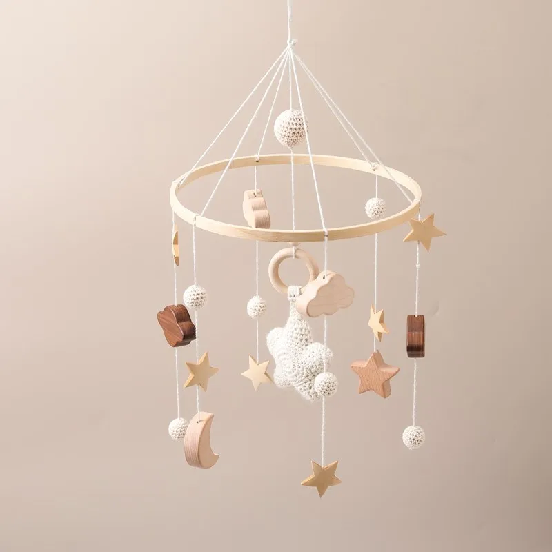 Dreamy Bear Crib Mobile with Soft Bells – Handmade Cloud & Star Nursery Decor - Image 108