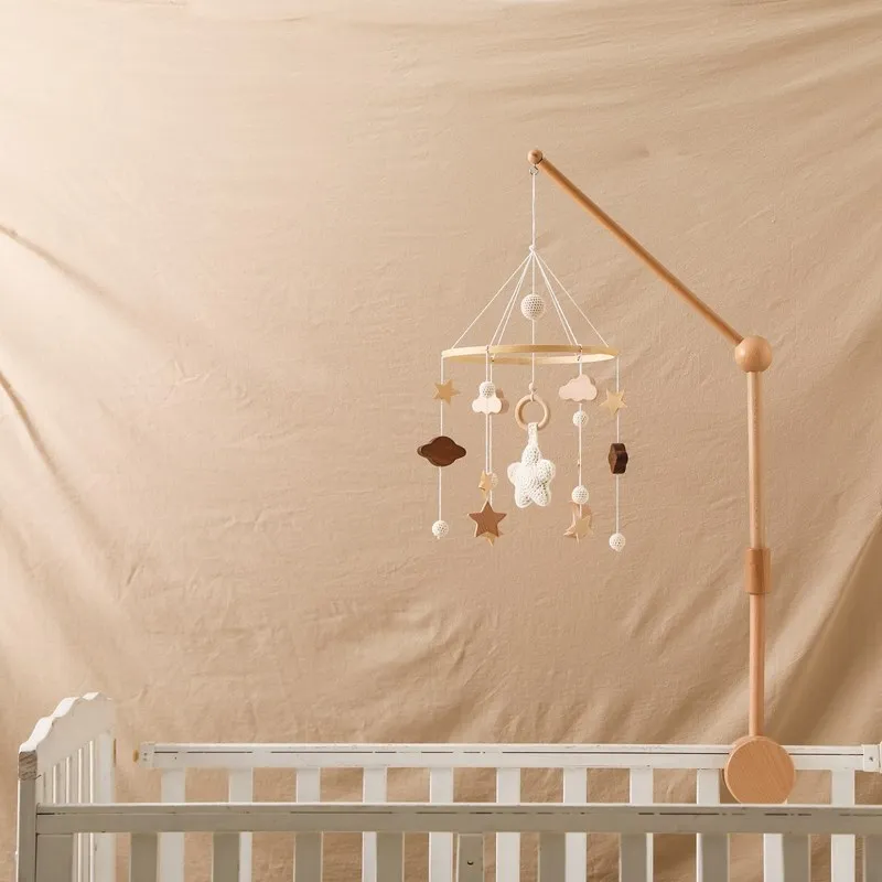 Dreamy Bear Crib Mobile with Soft Bells – Handmade Cloud & Star Nursery Decor - Image 111
