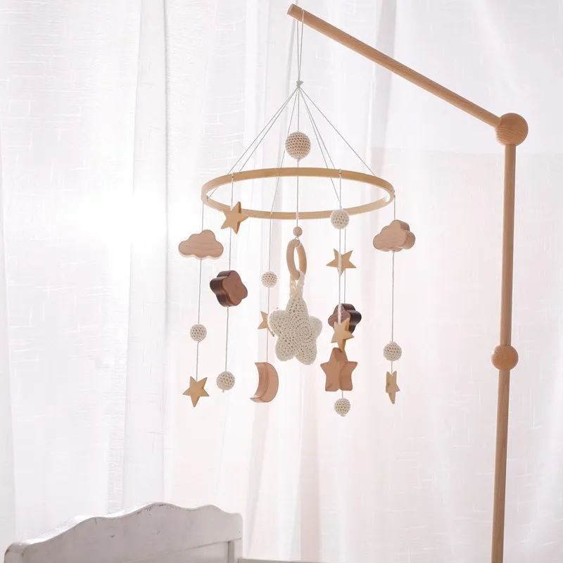 Dreamy Bear Crib Mobile with Soft Bells – Handmade Cloud & Star Nursery Decor - Image 112