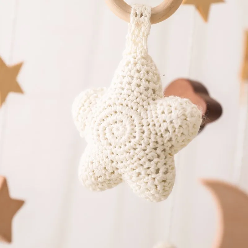 Dreamy Bear Crib Mobile with Soft Bells – Handmade Cloud & Star Nursery Decor - Image 114