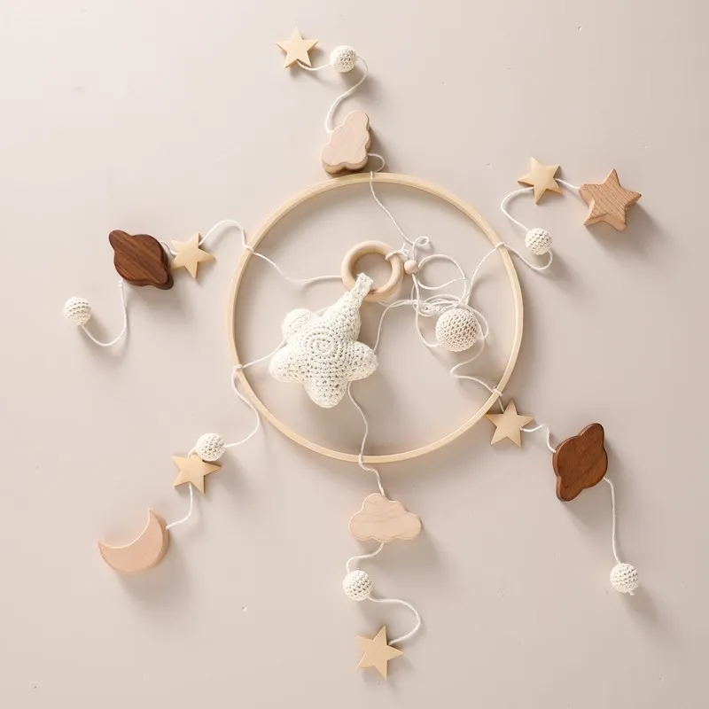 Dreamy Bear Crib Mobile with Soft Bells – Handmade Cloud & Star Nursery Decor - Image 120