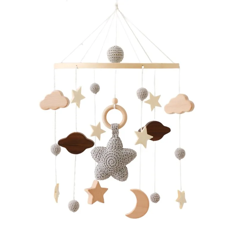 Dreamy Bear Crib Mobile with Soft Bells – Handmade Cloud & Star Nursery Decor - Image 144