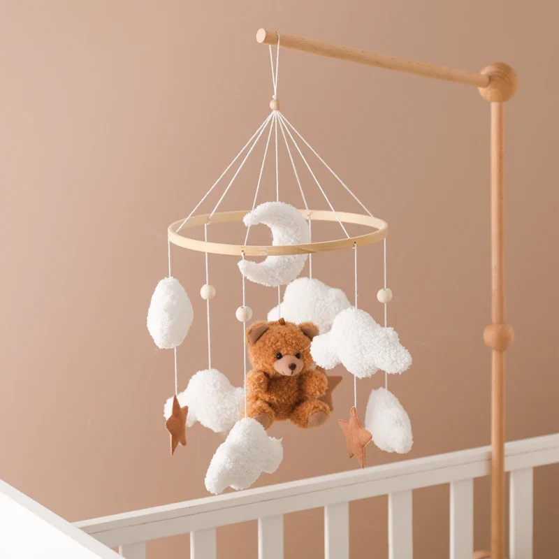 Dreamy Bear Crib Mobile with Soft Bells – Handmade Cloud & Star Nursery Decor - Image 23