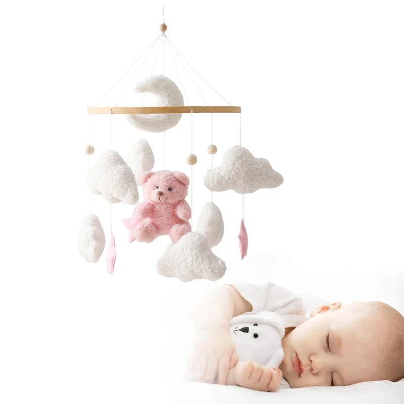 Dreamy Bear Crib Mobile with Soft Bells – Handmade Cloud & Star Nursery Decor - Image 25