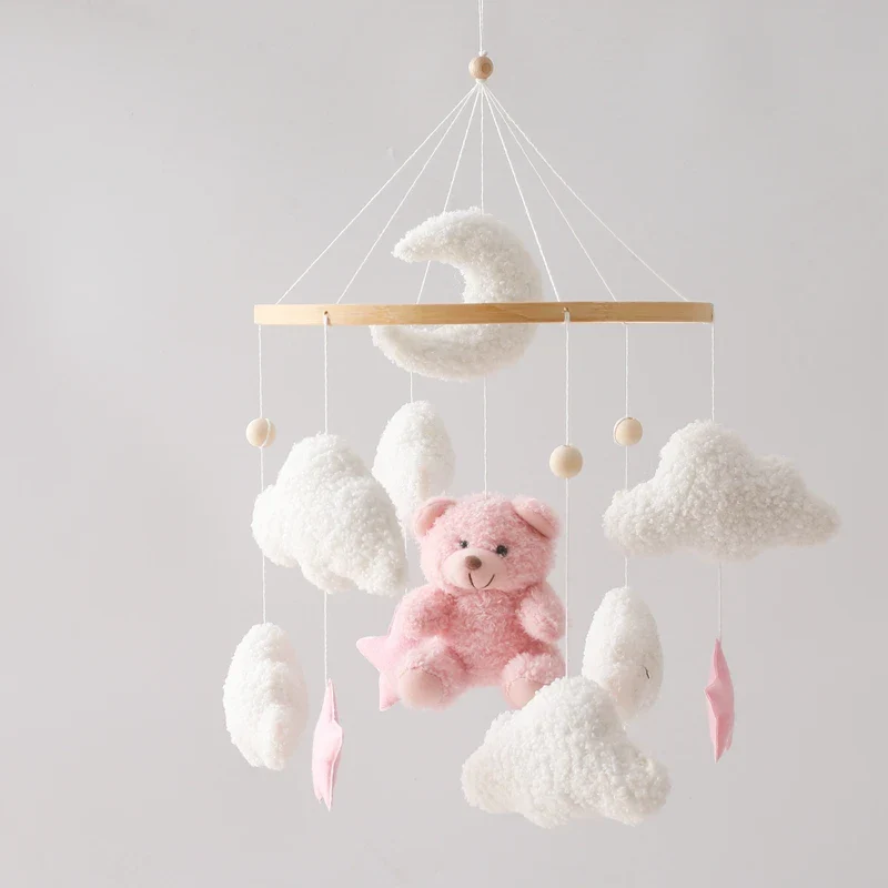 Dreamy Bear Crib Mobile with Soft Bells – Handmade Cloud & Star Nursery Decor - Image 27