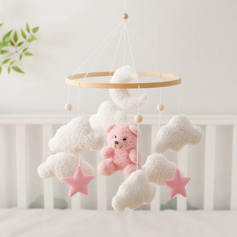 Dreamy Bear Crib Mobile with Soft Bells – Handmade Cloud & Star Nursery Decor - Image 30