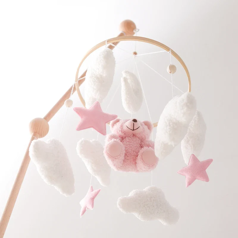 Dreamy Bear Crib Mobile with Soft Bells – Handmade Cloud & Star Nursery Decor - Image 31