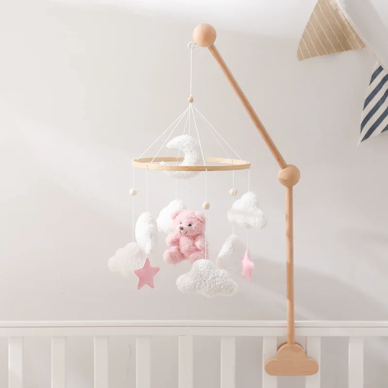 Dreamy Bear Crib Mobile with Soft Bells – Handmade Cloud & Star Nursery Decor - Image 32