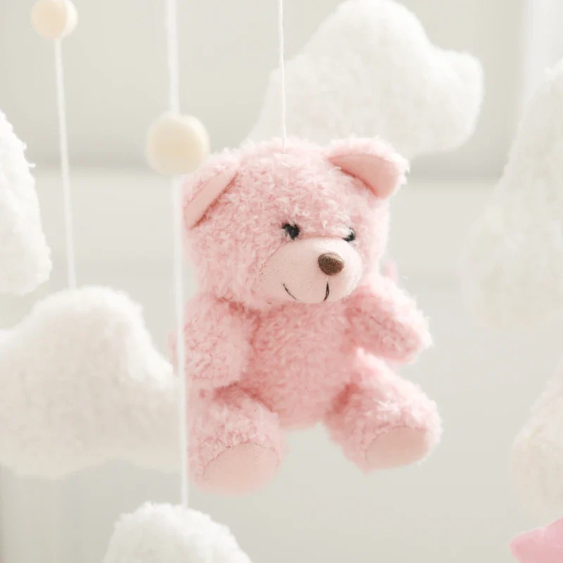 Dreamy Bear Crib Mobile with Soft Bells – Handmade Cloud & Star Nursery Decor - Image 37