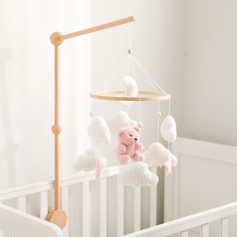 Dreamy Bear Crib Mobile with Soft Bells – Handmade Cloud & Star Nursery Decor - Image 38