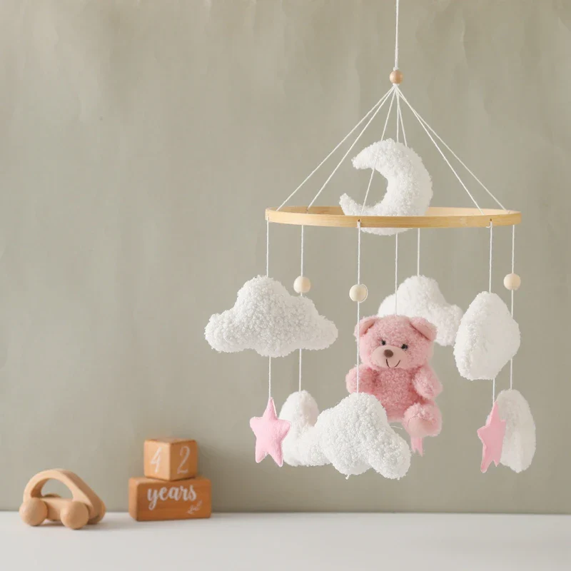 Dreamy Bear Crib Mobile with Soft Bells – Handmade Cloud & Star Nursery Decor - Image 39