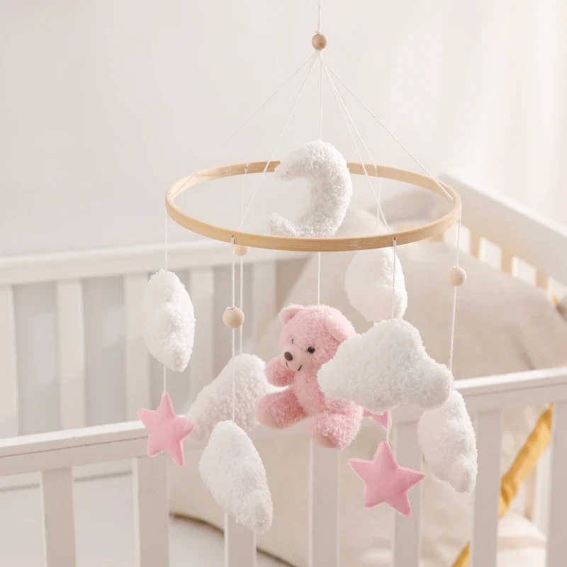 Dreamy Bear Crib Mobile with Soft Bells – Handmade Cloud & Star Nursery Decor - Image 40
