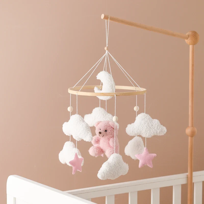 Dreamy Bear Crib Mobile with Soft Bells – Handmade Cloud & Star Nursery Decor - Image 41