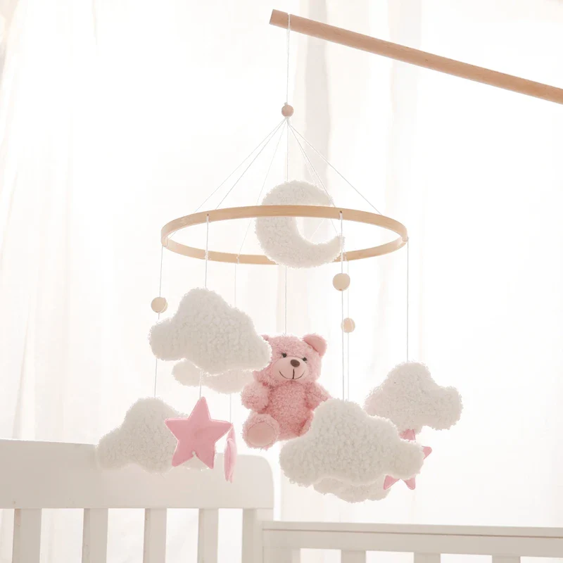 Dreamy Bear Crib Mobile with Soft Bells – Handmade Cloud & Star Nursery Decor - Image 43