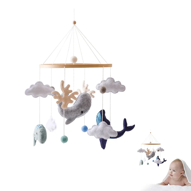 Dreamy Bear Crib Mobile with Soft Bells – Handmade Cloud & Star Nursery Decor - Image 44