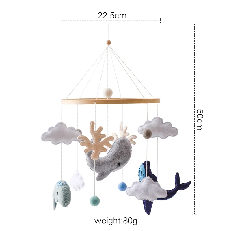 Dreamy Bear Crib Mobile with Soft Bells – Handmade Cloud & Star Nursery Decor - Image 45