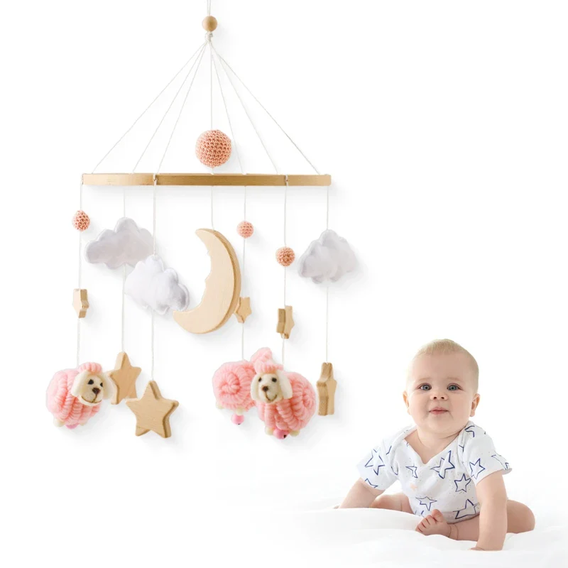 Dreamy Bear Crib Mobile with Soft Bells – Handmade Cloud & Star Nursery Decor - Image 82