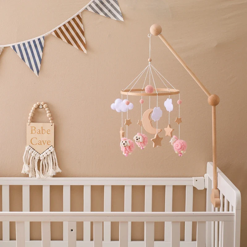Dreamy Bear Crib Mobile with Soft Bells – Handmade Cloud & Star Nursery Decor - Image 84