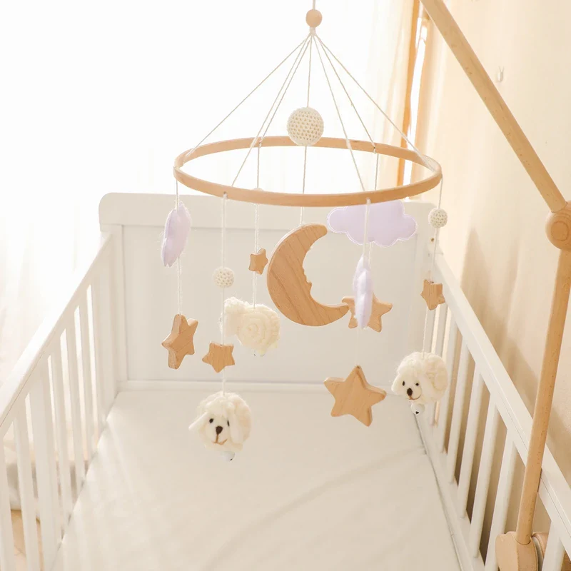 Dreamy Bear Crib Mobile with Soft Bells – Handmade Cloud & Star Nursery Decor - Image 85