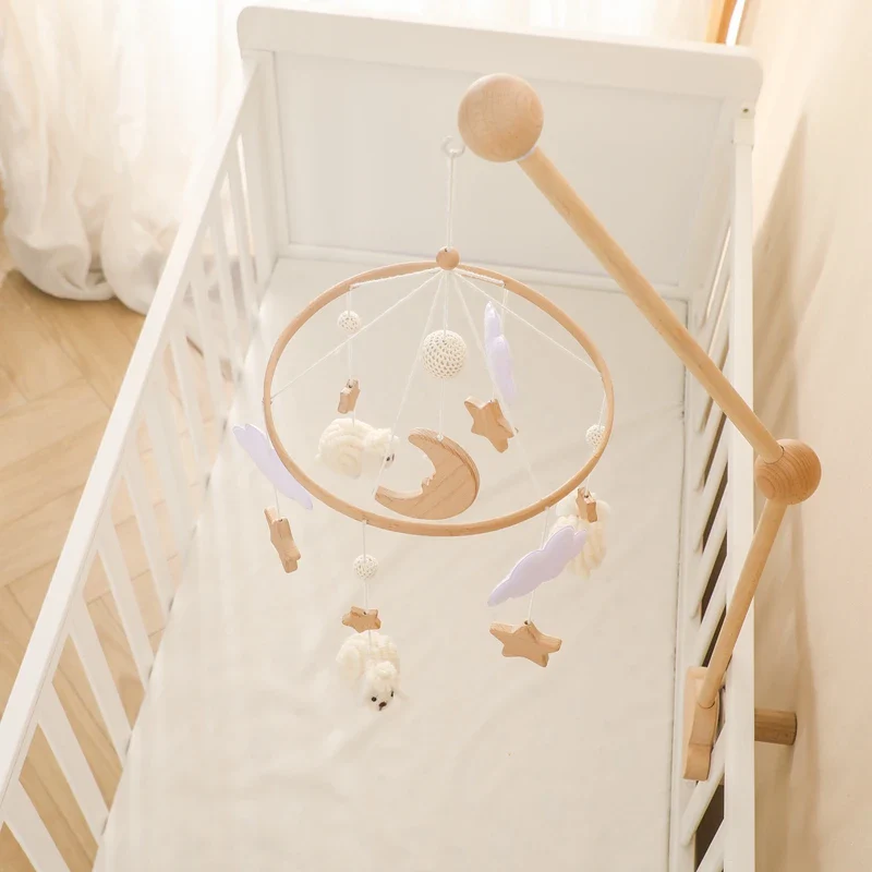 Dreamy Bear Crib Mobile with Soft Bells – Handmade Cloud & Star Nursery Decor - Image 86