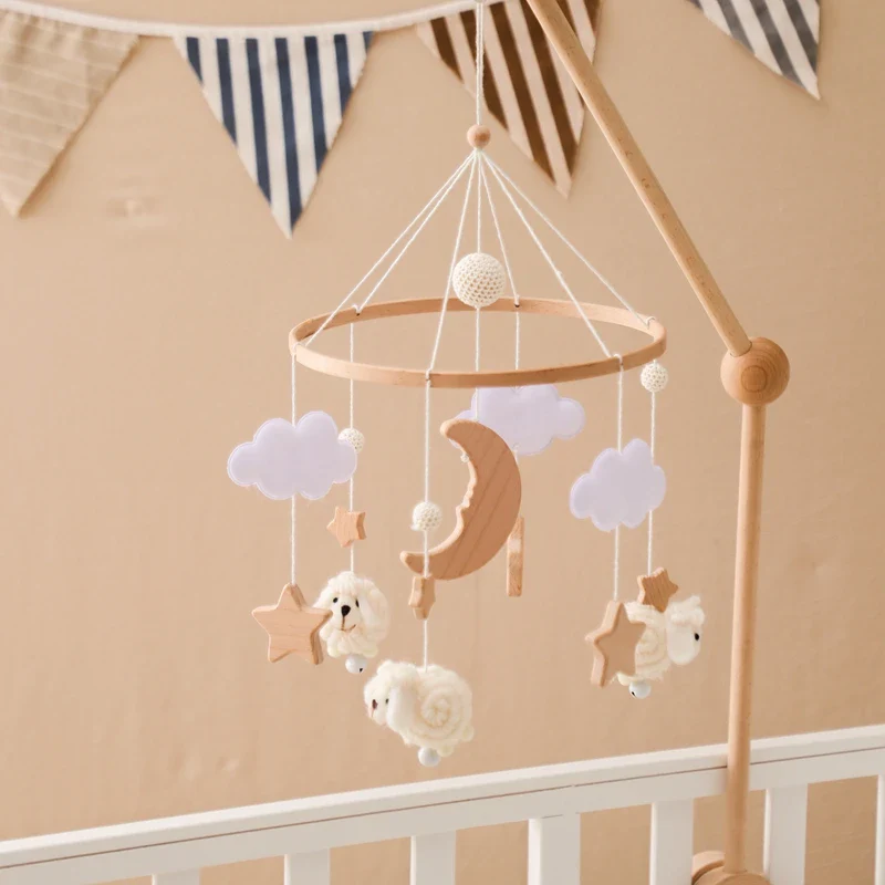 Dreamy Bear Crib Mobile with Soft Bells – Handmade Cloud & Star Nursery Decor - Image 90