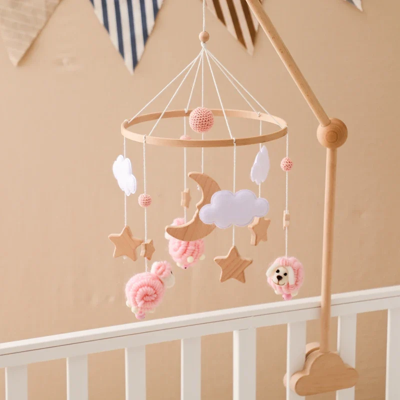 Dreamy Bear Crib Mobile with Soft Bells – Handmade Cloud & Star Nursery Decor - Image 91