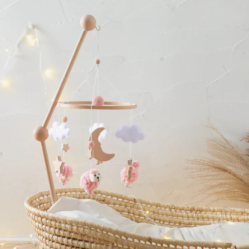 Dreamy Bear Crib Mobile with Soft Bells – Handmade Cloud & Star Nursery Decor - Image 92