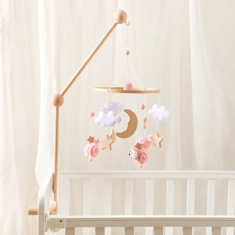 Dreamy Bear Crib Mobile with Soft Bells – Handmade Cloud & Star Nursery Decor - Image 93