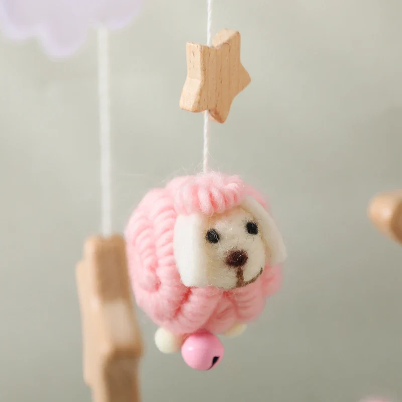 Dreamy Bear Crib Mobile with Soft Bells – Handmade Cloud & Star Nursery Decor - Image 97