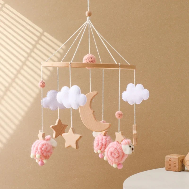 Dreamy Bear Crib Mobile with Soft Bells – Handmade Cloud & Star Nursery Decor - Image 98