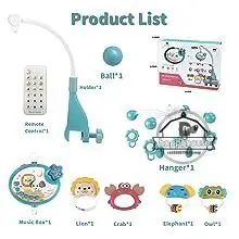 Crib Mobile Remote Music Light Newborn Sensory Toys - Image 17