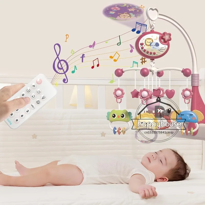Crib Mobile Remote Music Light Newborn Sensory Toys - Image 24