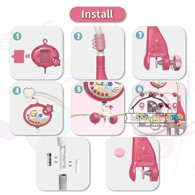 Crib Mobile Remote Music Light Newborn Sensory Toys - Image 27