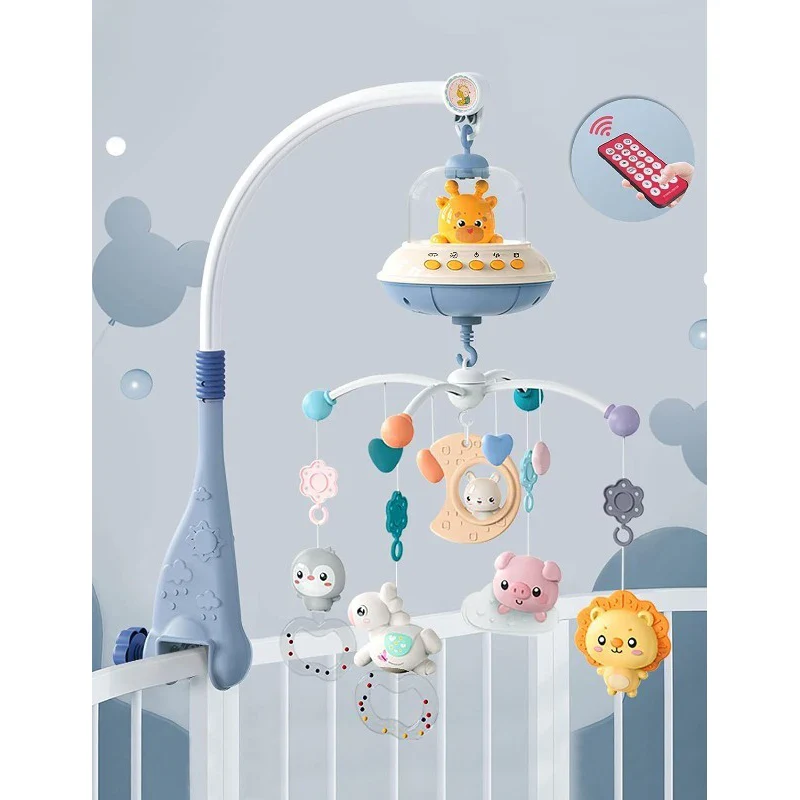 Crib Mobile Remote Music Light Newborn Sensory Toys - Image 42