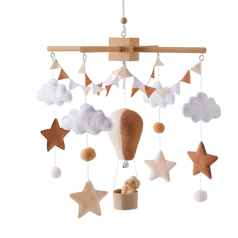 Hot Air Balloon Crib Mobile Newborn Sensory Toys Soothing - Image 104